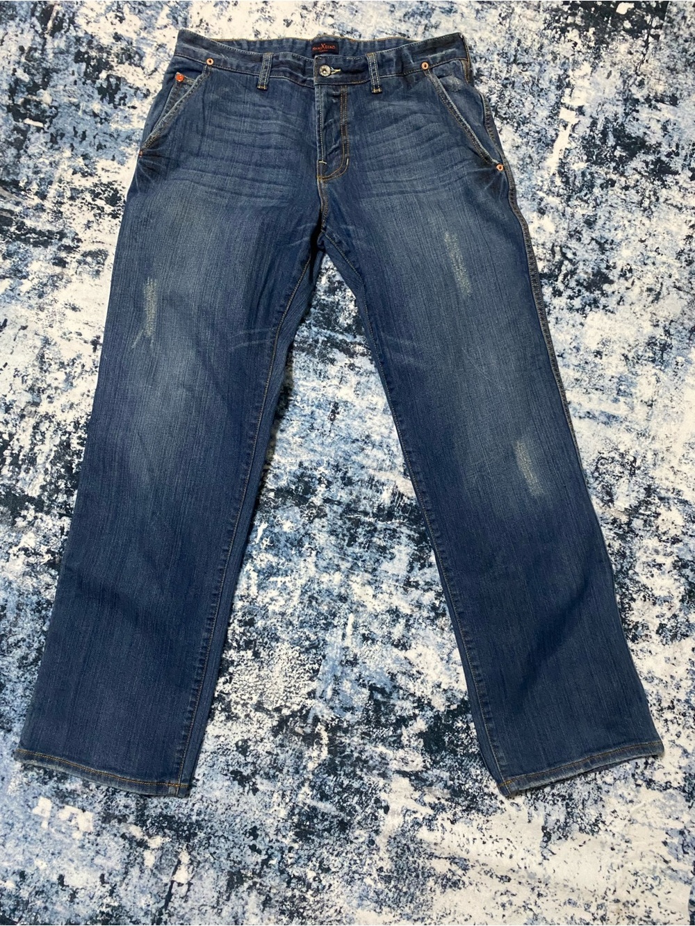 Vintage Y2K Marc Ecko Cut & Sew Jeans Men’s Blue Straight Leg Distressed